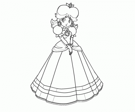 Princess Daisy Coloring Pages To Print - High Quality Coloring Pages