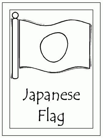 Japan Flag Coloring Page