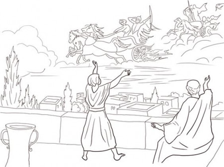 Elisha and the Invisible Angel Army Coloring page. Jehovah-Sabaoth ...
