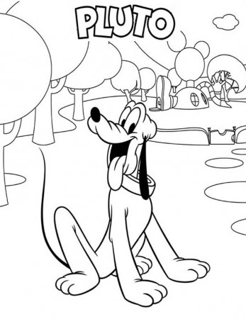 Meet The Funny Pluto In Mickey Mouse Clubhouse Coloring Page : Kids Play  Color