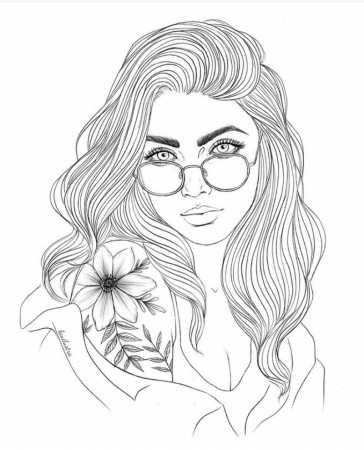 Gurlll | People coloring pages, Coloring pages, Coloring book art