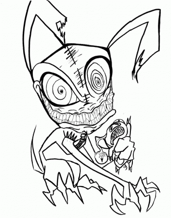 Halloween Scary Coloring Page - Free Printable Coloring Pages for Kids