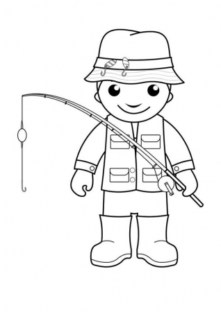 Little Fisherman Coloring Page : Coloring Sky | Coloring pages, Rainbow  cartoon, Coloring pictures