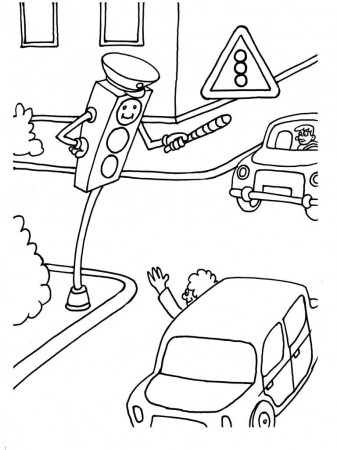Road Signs coloring page - free printable coloring page