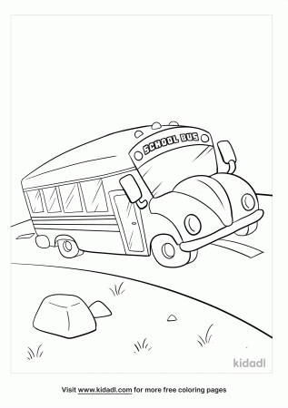 School Bus Coloring Pages | Free Vehicles Coloring Pages | Kidadl