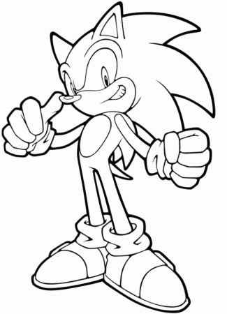 sonic coloring pages to