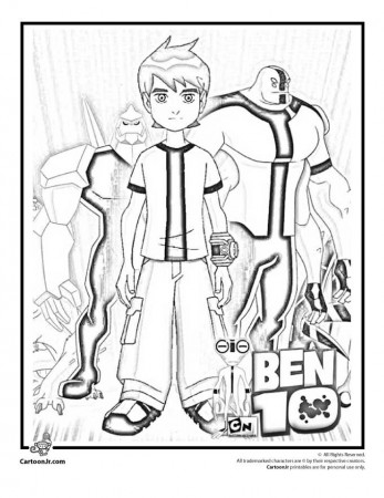 Simple Way to Color Ben 10 Coloring Pages - Toyolaenergy.com