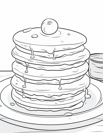 Pancake Coloring Pages