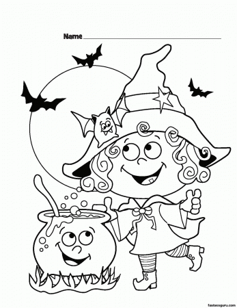 halloween coloring pages for preschoolers - Free Large Images