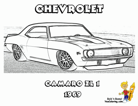 Chevy Camaro - Coloring Pages for Kids and for Adults