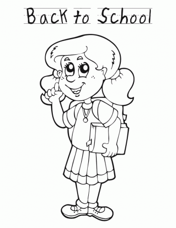 School Girl coloring pages