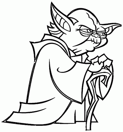 yoda coloring page - Clip Art Library