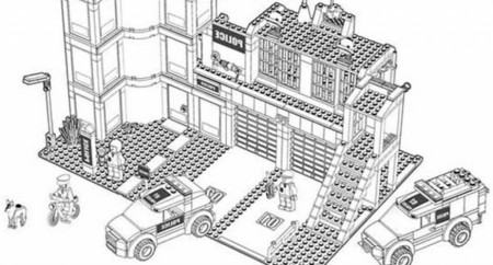 Lego Police Station Coloring Pages