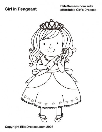 Girl's Dresses Coloring Pages that are free and printable