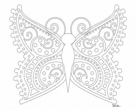 Symmetry: Butterfly coloring pages | centers