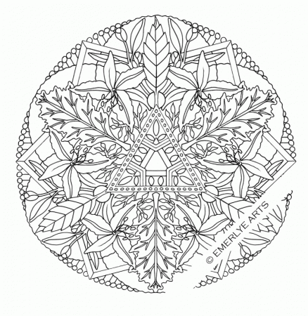Abstract Flower Coloring Page