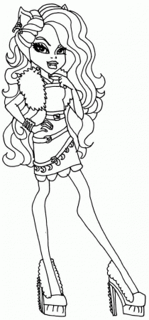 Coloring Pages Cartoon Monster High Clawdeen Wolf Printable For 