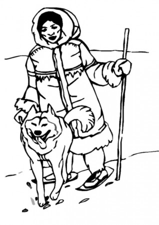 Coloring page inuit- eskimo - img 9328.