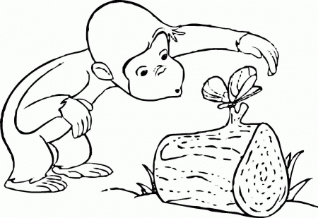 curious george camping Colouring Pages