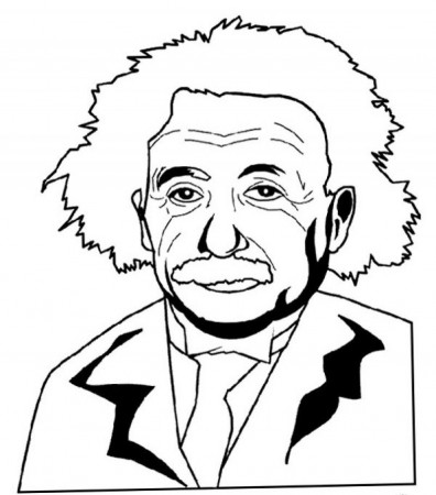 Albert Einstein Minded Social Coloring For Kids - Kids Colouring Pages