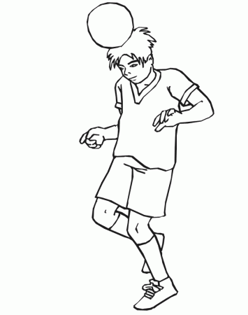 boy soccer player Colouring Pages