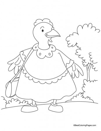 The  queen  hen coloring pages | Download Free The  queen  hen 