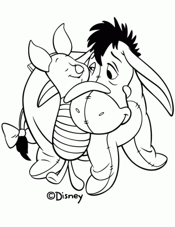 Bashful Eeyore Coloring Page | HM Coloring Pages