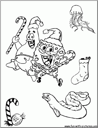Spongebob & Patrick Christmas Coloring Pages – Spongebob Christmas 