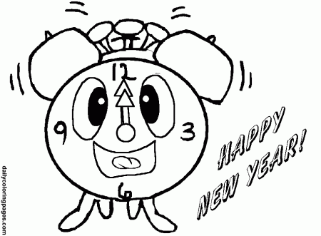New Year's Eve Coloring Pages Holiday