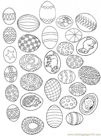 Coloring Pages Easter Egg Mural Eggs Designs (Animals > Birds 