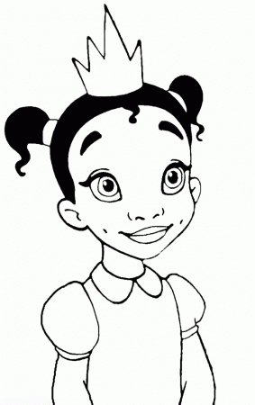 Princess Tiana Is Very Pretty Coloring Pages Sweet Coloring 217019 