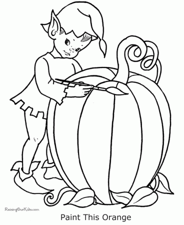 Halloween Pumpkin Printable Coloring Pages - 022