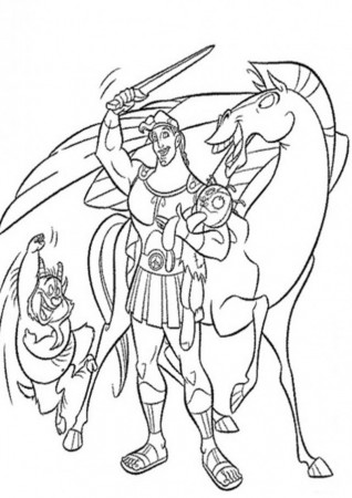 Download Cartoon Coloring Pages Hercules Printable Or Print 184627 