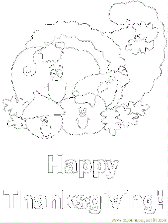 Coloring Pages THANKSGIVING (Holidays > Thanksgiving Day) - free 