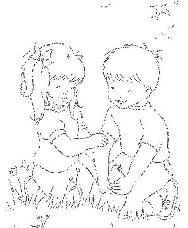 Kids April Spring Coloring Pages Printout - Spring Coloring Pages 