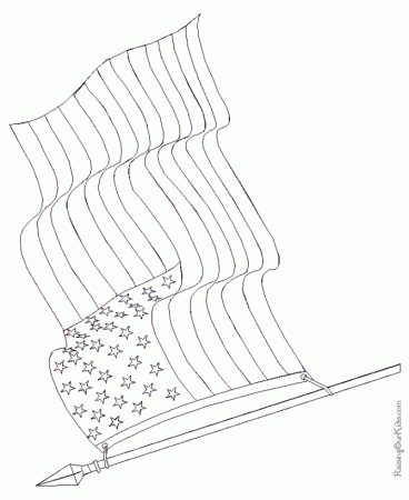 American Flag to color 003