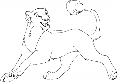 Another lioness lineart by Lil-Cheetah on deviantART