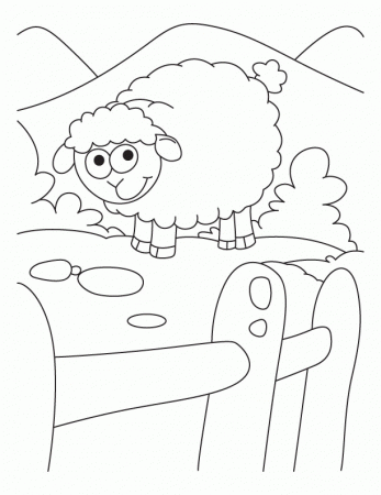 Mountains chill, sheep shield coloring pages | Download Free 