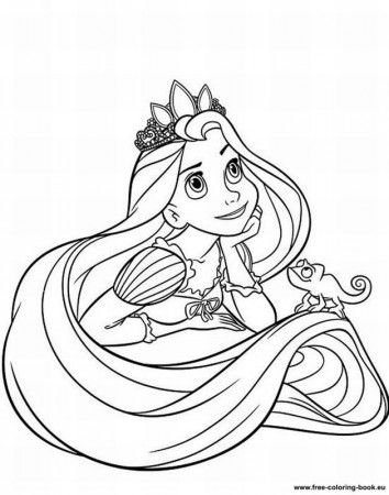 Coloring pages Tangled (Disney) - Rapunzel - Page 1 - Printable 