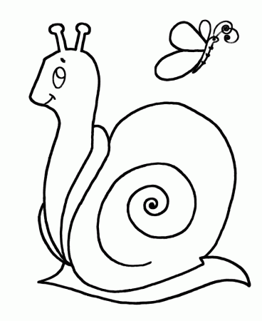 Simple Shapes Coloring Pages | Free Printable Simple Shapes Snail 