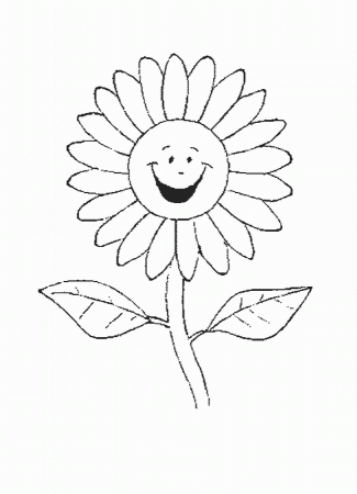 Easy Flower Coloring Pages Kids