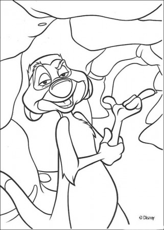 The Lion King coloring pages - Happy Timon