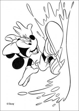 Mickey Mouse coloring pages - Mickey Mouse is diving