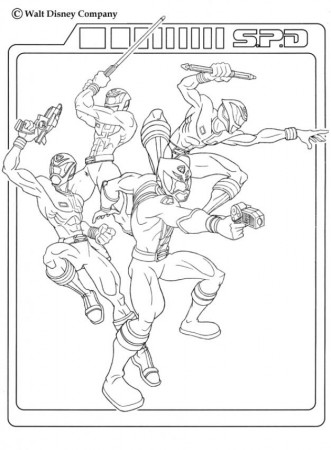 POWER RANGERS coloring pages - Power rangers team