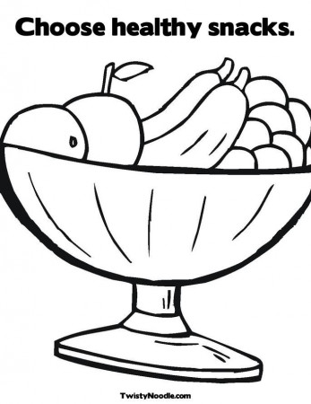 Coloring Pages For Kids Healthy Foods