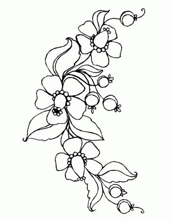 Flower And Plant Coloring Pages 163 | Free Printable Coloring Pages