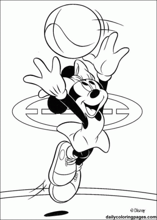 Related Pictures Mickey Mouse Friends Basketball Coloring Pages 