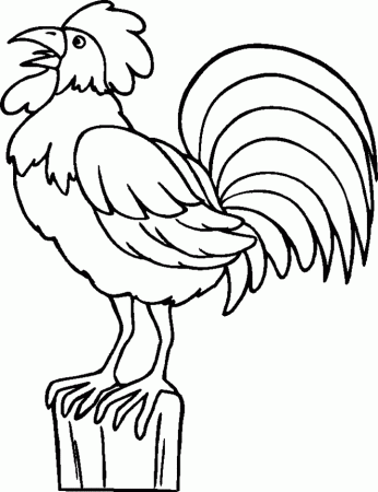 Rooster Coloring Pages Free - KidsColoringSource.