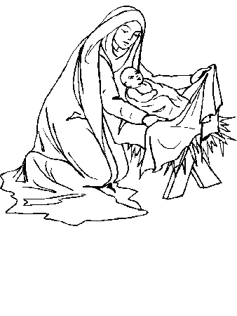 Mary Christmas Coloring Pages & Coloring Book