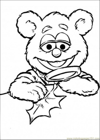 Coloring Pages The Baby Looks The Leaves (Cartoons > Muppet Babies 